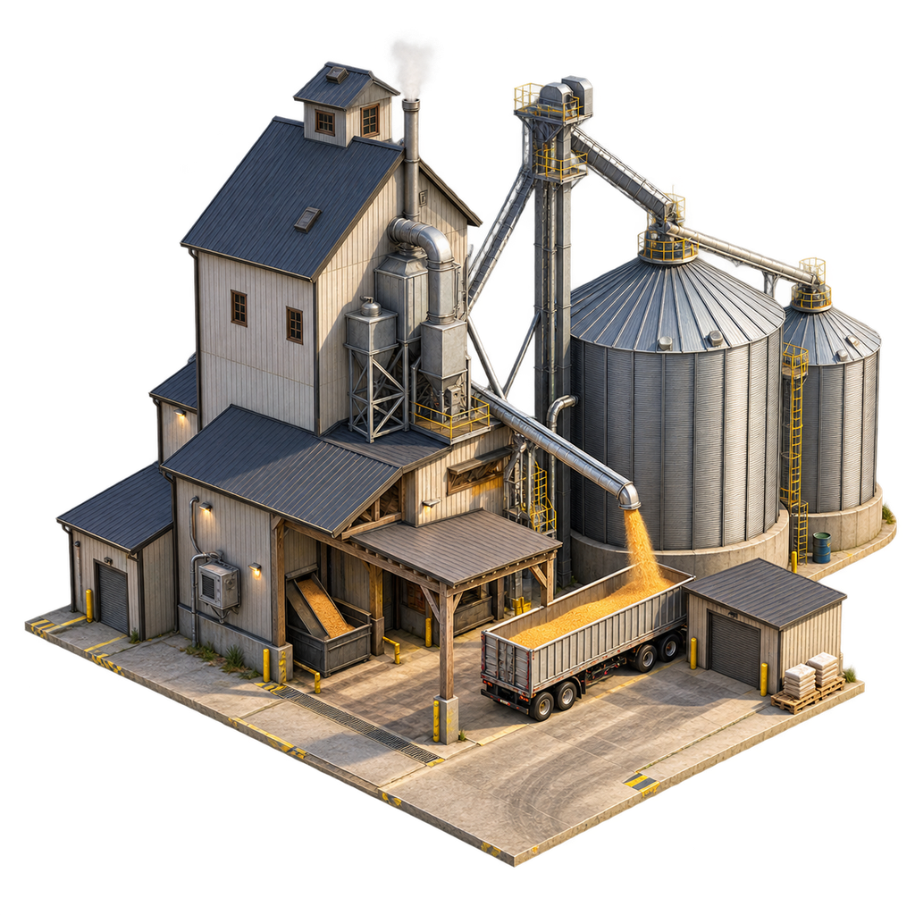 Grain mill guide artwork